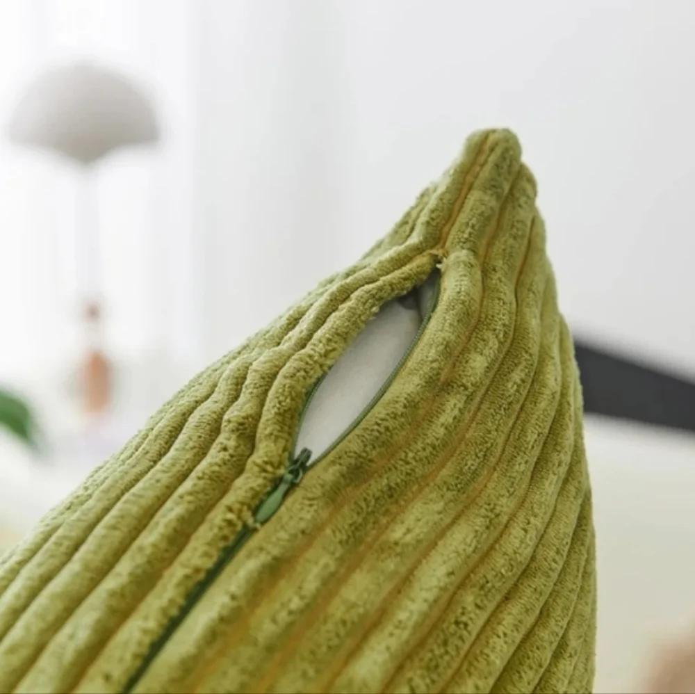 Plush Corduroy Velvet Euro Throw Pillow Sham Cover 24